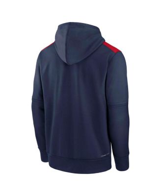 Men's Navy Atlanta Braves Authentic Collection Performance Pullover Hoodie