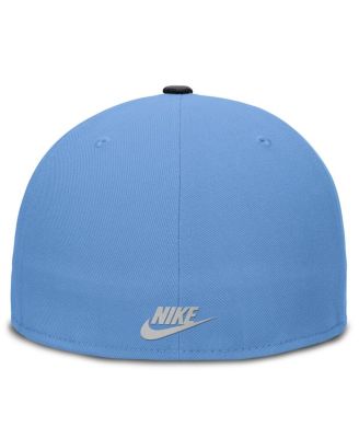 Мужская светло-голубая/темно-синяя приталенная кепка Texas Rangers True Prime Time от Nike в двухцветном исполнении