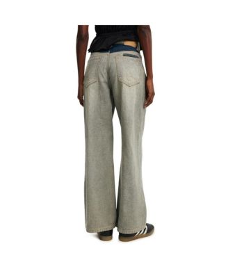 Женские свободные широкие джинсы ИЗ ХЛОПКА