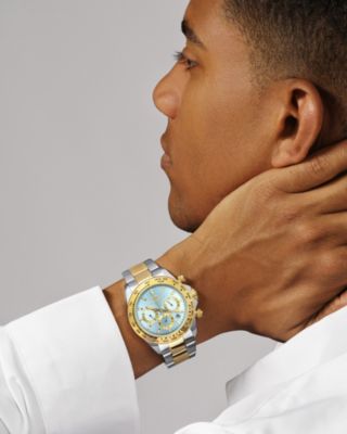 Мужские часы Preston из нержавеющей стали Two Tone & Ice Blue 1036CPRS