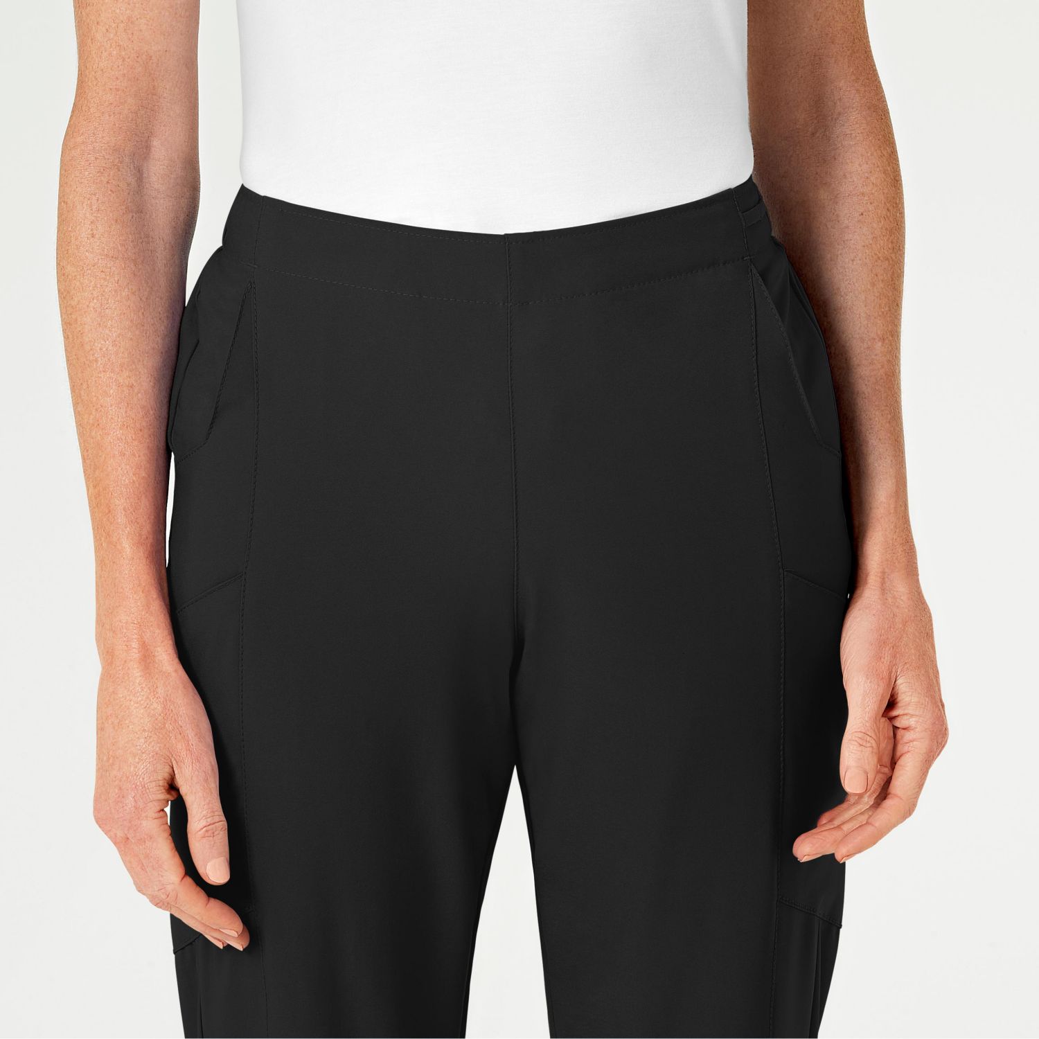 Plus Size W123 Flat Front Cargo Scrub Pant Regular