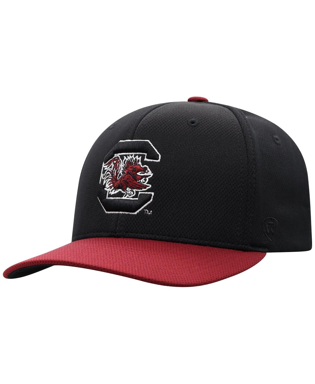 Top Of The World Men's Black South Carolina Gamecocks Reflex Fitted Hat In Black