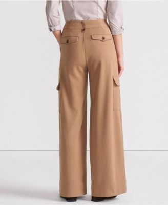 Women's Soft Polish Cargo High Rise Wide Leg Pants