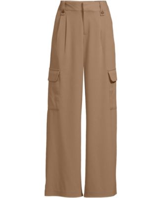 Women's Soft Polish Cargo High Rise Wide Leg Pants