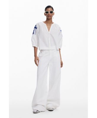 Дизайнерская женская блузка в крестьянском стиле