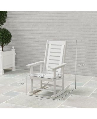2 Outdoor Rocking Chairs, HDPE High Back Patio Rockers