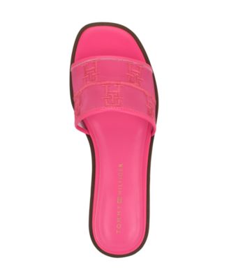Women's Tesia Mesh Logo Flat Slide Sandals