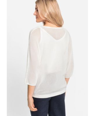 Женский пуловер Olsen из вафельной вязки с украшениями