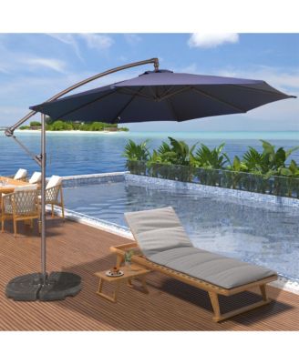 10 Ft Outdoor Cantilever UV Protective Patio Offset Umbrella for Balcony