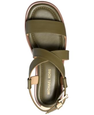 Lynn Leather Buckled Espadrille Sandals