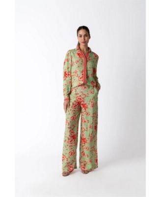 Женская рубашка Raishma Naomi зеленого цвета от студии Raishma Studio