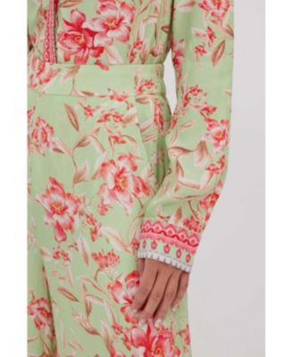 Женские брюки Raishma Naomi зеленого цвета от студии Raishma Studio