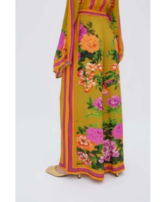 Женские брюки из вискозы Raishma Studio от Raishma Alisa зеленого цвета