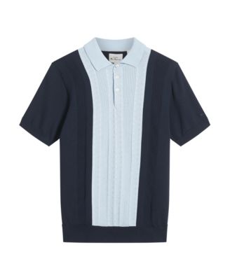 Бен Шерман Ben Sherman Мужская текстурированная рубашка поло в полоску с коротким рукавом 23890₽