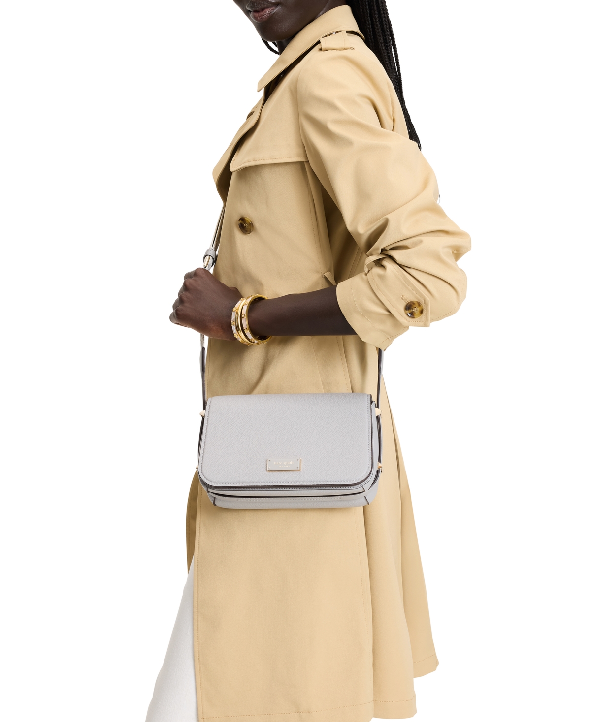 Liv Leather Crossbody Bag - Nimbus Grey.