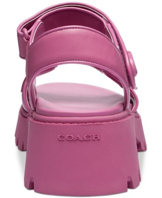 Brynn Buckled Leather Platform Sandals