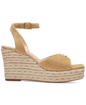 Women's Suede Espadrille Wedge Sandals