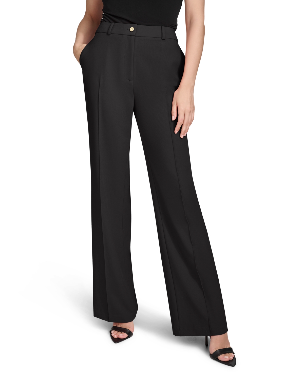 HALSTON WOMEN'S STRAIGHT-LEG TROUSERS 