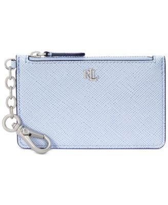 Textured Leather Zip Card Case