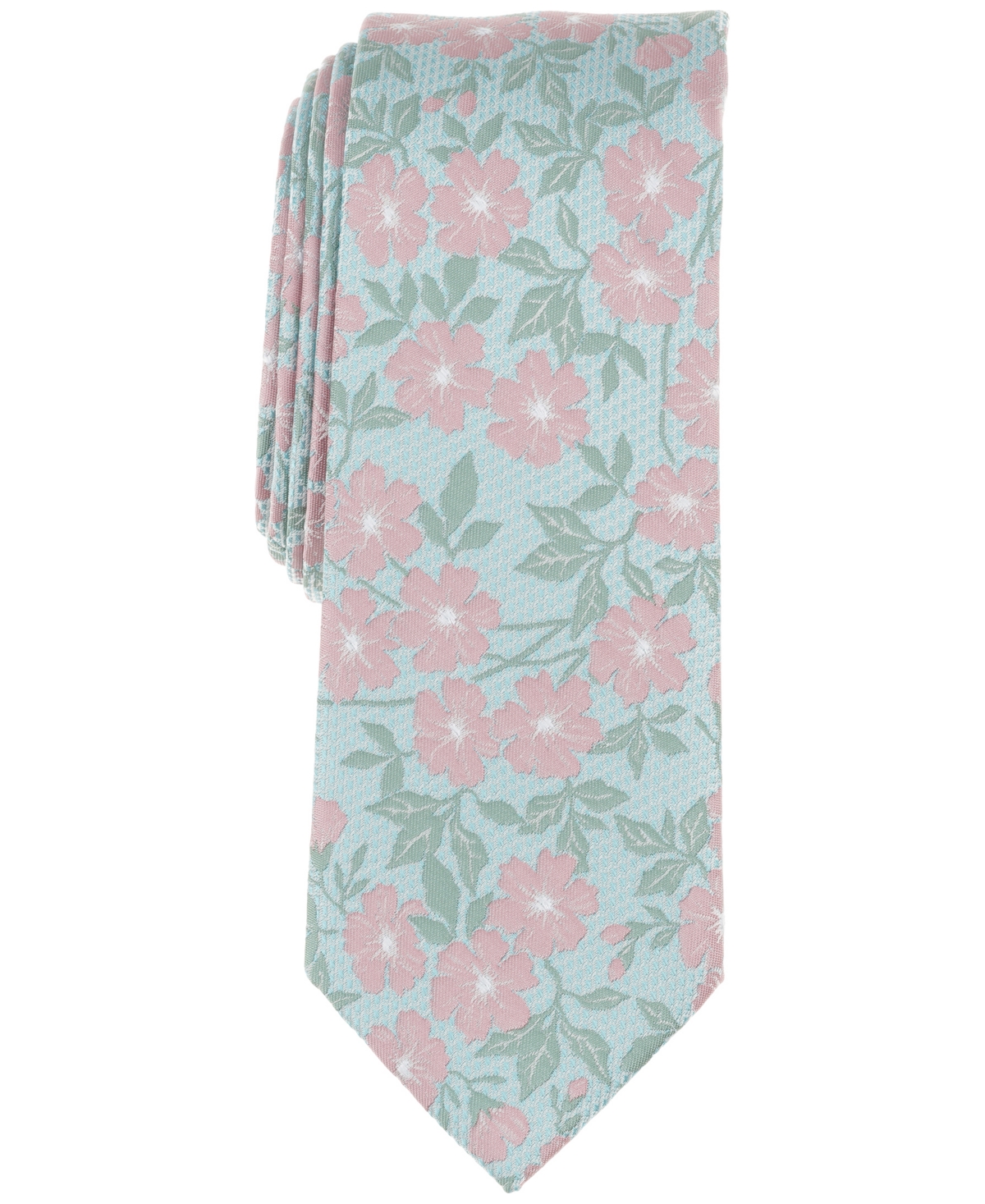 Men's Kennett Floral Tie, Exclusively at Macy's - Aqua