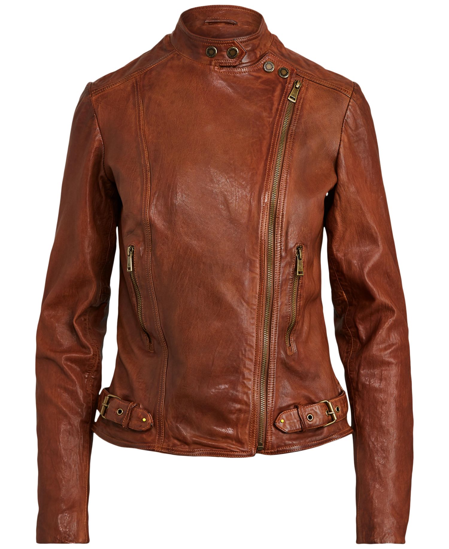 Tumbled-Leather Jacket