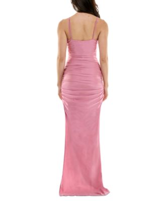 Juniors' Sleeveless Twisted-Front Gown