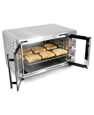 25 Quart French Door Multi-Function Electric Toaster Oven with Rotisserie Set