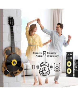 Wall-Mount Record Player, Bluetooth Amplifier w/ 3-Speed Turntable