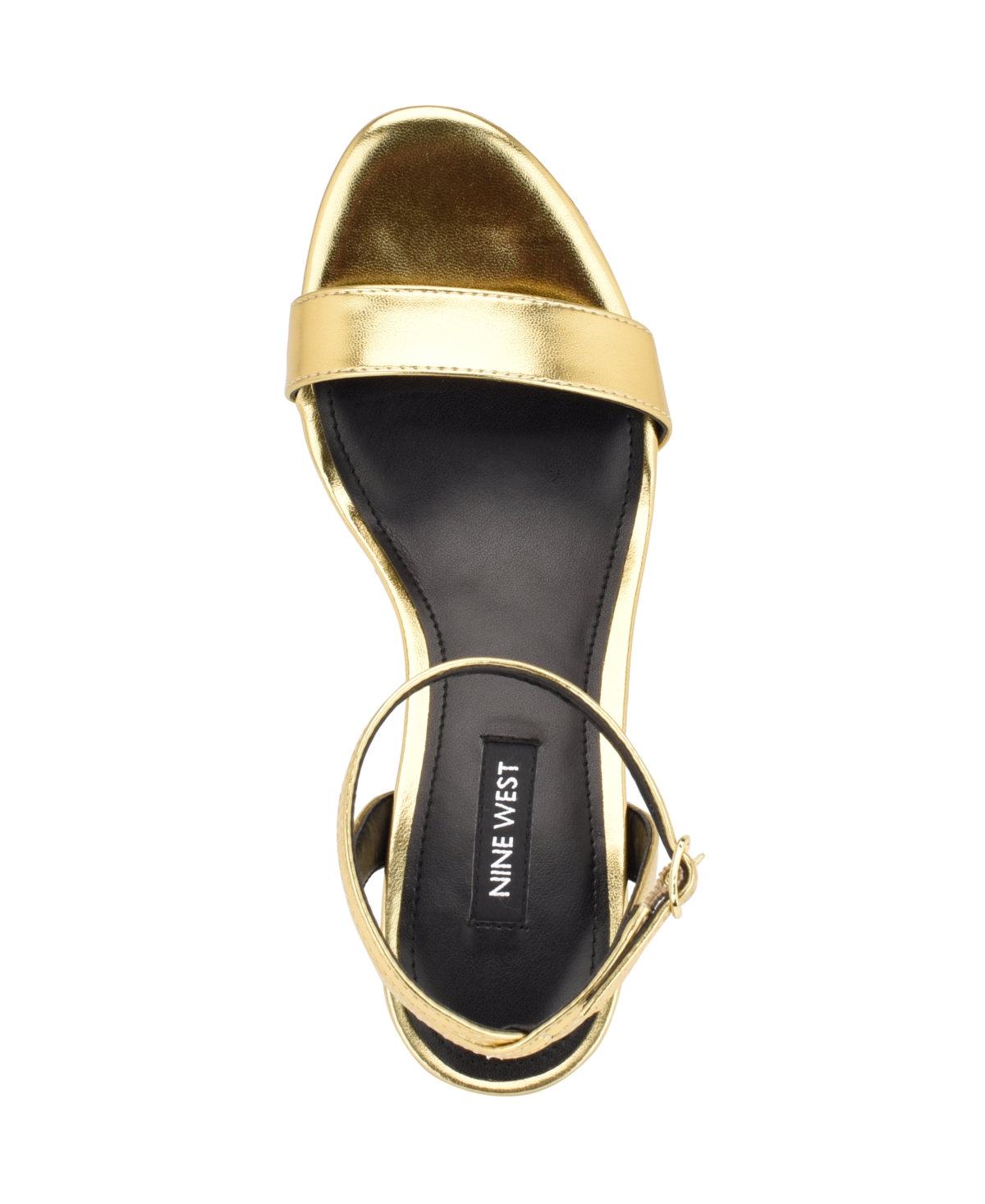 Nine West Women's Reina Almond Toe Stiletto Dress Sandals Women's Shoes In Gold