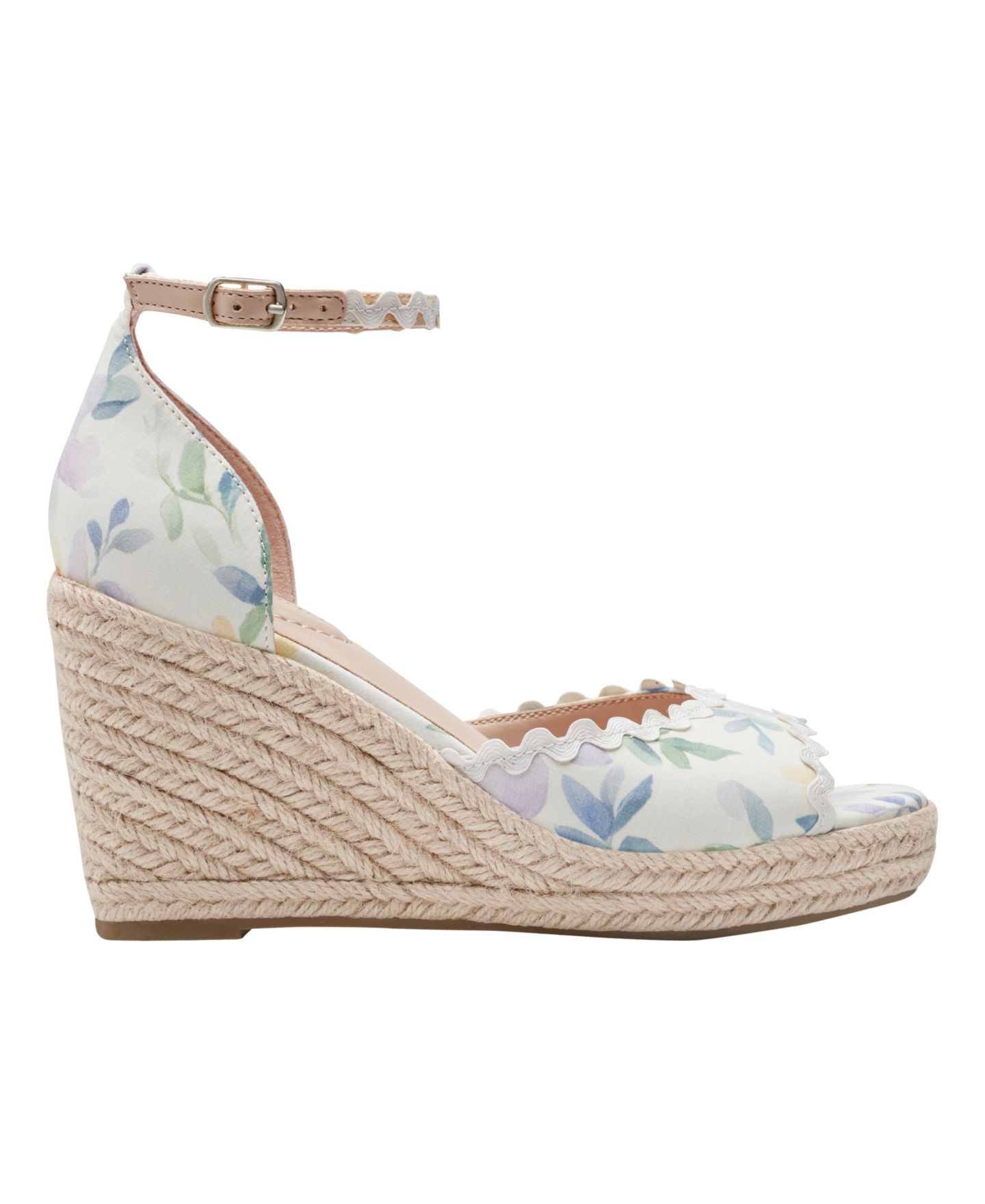 Женские сандалии Bandolino Kendri Espadrille Wedge, цвет: Слоновая кость с принтом — фото 2