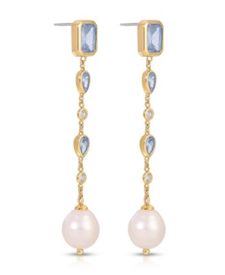 ETTIKA Gleaming Blue Gem Linear Earrings 18990₽