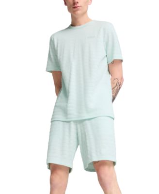 Men's Ess Elevated Regular-Fit Textured Stripe 9" Shorts