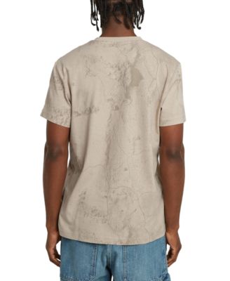 Мужская выстиранная футболка с круглым вырезом и коротким рукавом G-Star RAW