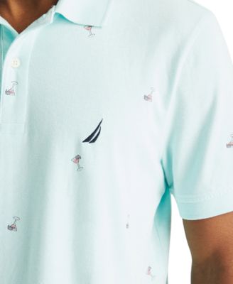 Men's Short Sleeve Cocktail Print Polo Shirt