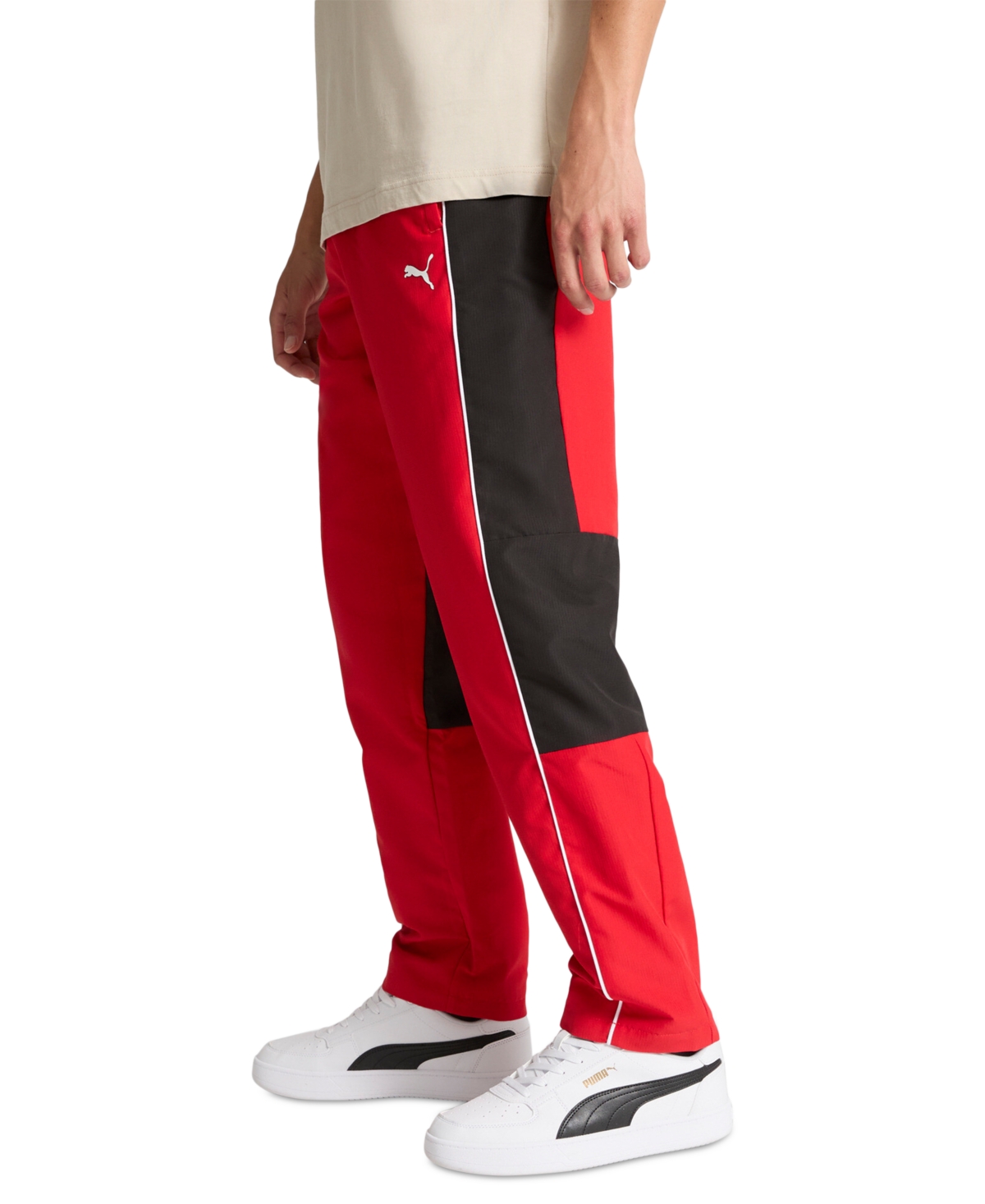 Puma Men's Scuderia Ferrari Sds 2.0 Regular-fit Ripstop Race Pants In Red