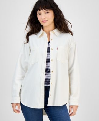 売れ筋商品|||リーバイス カットソー トップス レディース Women's Iris Button-Front Cotton Overshirt Half Way  31905186_fpx.tif?$filterlrg$&