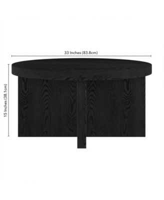 33" Elna Wide Round Coffee Table