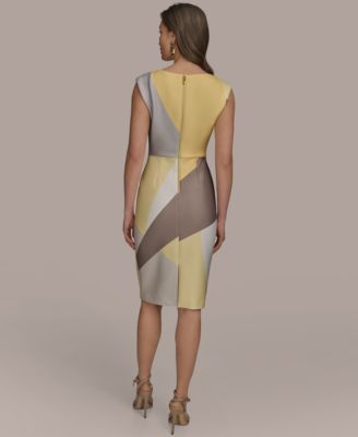 Женское платье-футляр Donna Karan New York с геометрическим принтом