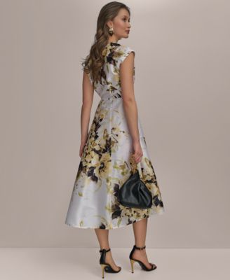 Женское платье Donna Karan New York с искусственным запахом и цветочным принтом