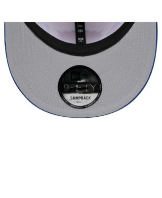 Мужская кремовая вельветовая двухцветная кепка-бейсболка New Era из вельвета New York Knicks с застежкой-молнией 9 футов 5 дюймов