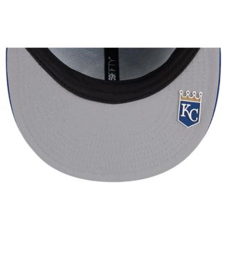 Мужская приталенная шляпа New Era Royal Kansas City Royals 2025 MLB Clubhouse 59 за пятьдесят