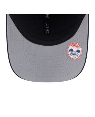 Новая мужская темно-синяя шляпа Minnesota Twins 2025 MLB Clubhouse 9FORTY M-Crown с регулируемой головкой.