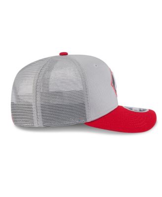 Мужская серо-красная кепка дальнобойщика New Era Chicago White Sox 2025 для тренировок по бейсболке на 9-й день рождения с эластичной застежкой