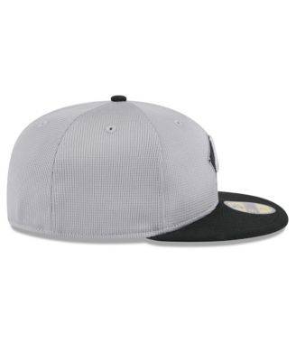 Мужская серо-черная бейсболка New Era Chicago White Sox 2025 для тренировок по бейсболке 59 размера 