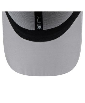 Мужская серая кепка New Era Los Angeles Dodgers Linear 39-го размера с гибкой посадкой