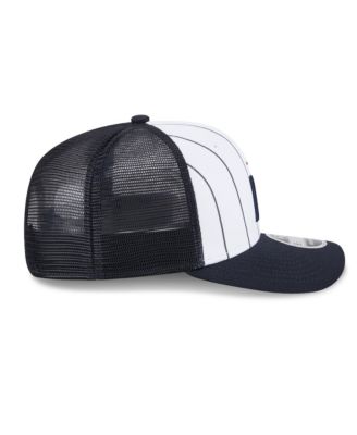 Мужская белая / темно-синяя шапка дальнобойщика New Era Minnesota Twins 2025 для тренировок по бейсболке 9SEVENTY с эластичной застежкой