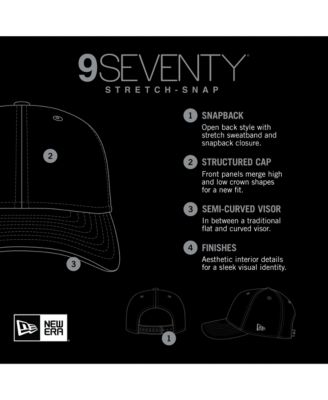 Мужская черная кепка Chicago White Sox с надписью New Era 9SEVENTY с регулируемой по длине застежкой-молнией
