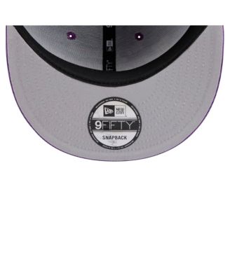 Men's Purple Los Angeles Lakers Throwback Display Corduroy 9FIFTY Snapback Hat