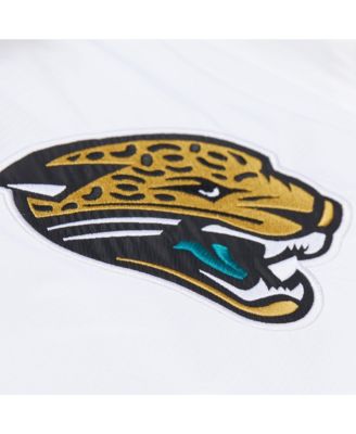 Мужская белая куртка с капюшоном Mitchell & Ness Jacksonville Jaguars с винтажным логотипом Coachs на застежке-молнии