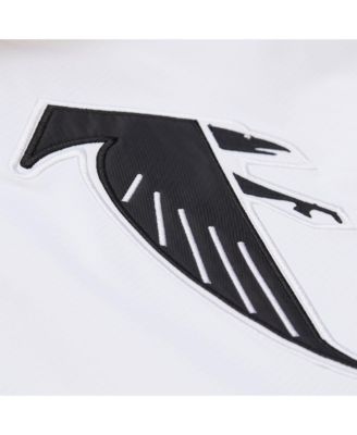 Мужская белая куртка с капюшоном Atlanta Falcons с винтажным логотипом Mitchell & Ness Coachs, застегивающаяся на все пуговицы.